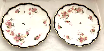 Buy Crescent Server Plate Dinner Snack Cake Art Nouveau George Jones Pink Roses X 2 • 77.02£