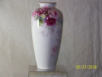Buy  Old  Noritake Toki Kaisha Hand Painted Artist Signed Bone China Floral Vase • 297.38£