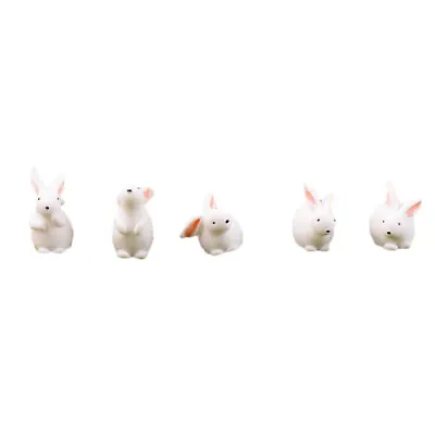 Buy  12 Pcs Rabbit Resin Ornament Animal Cake Decorations Micro Landscape Cartoon • 5.55£