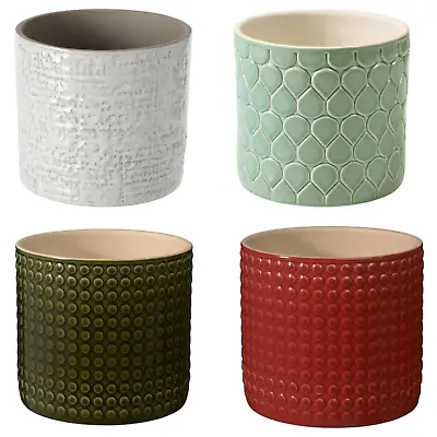 Buy Stylish Stoneware Plant Pots For Lasting Beauty Indoors & Outdoors Perfect Gift • 15.29£