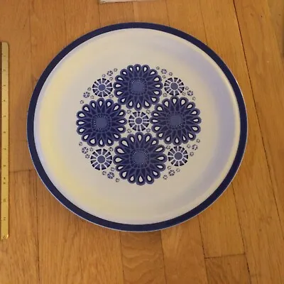 Buy Vintage Egersunds Norway Serving Platter Plate Tray White & Blue 1960's MCM • 28.86£