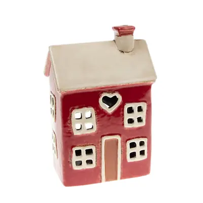 Buy Village Pottery Ceramic Red House Candle & Tea Light Holder Gift Idea • 16.99£