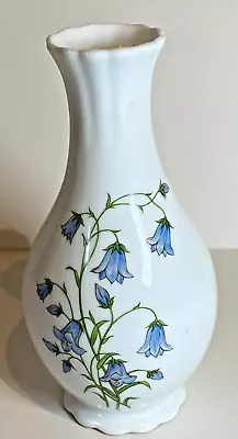 Buy REDUCED! Elegant English Bone China Vase. Harebells  Pattern 6.5 Hx 1.5 Dx 3 W • 5.99£