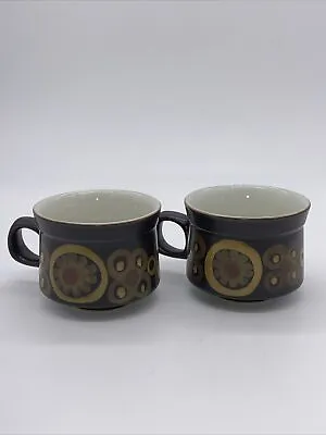 Buy Denby Arabesque Tea Cup X 2 Gill Pemberton Vintage 1960’s Samarkand • 10£