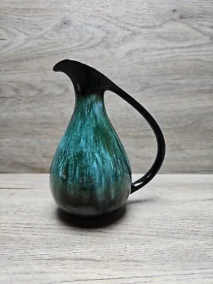 Buy Blue Mountain Pottery Jug Teal Drip Glaze Pitcher Vase 7  Tall • 24£