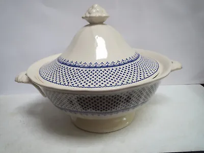 Buy Vintage Mason's Louise Covered Vegetable / Serving Bowl / Tureen-Blue And White • 33.15£