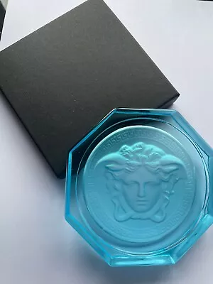 Buy Versace By Rosenthal Glass Coaster Blue Boxed Brand New Wine Drinks Tableware • 34£