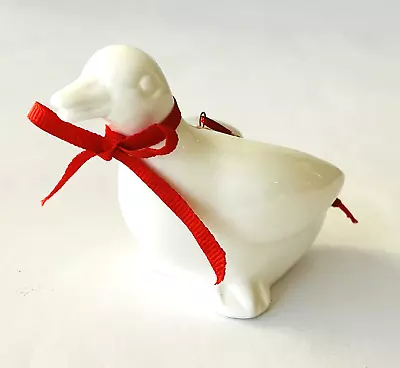 Buy Dept 56 Goose Christmas Holiday Ornament All White 50% Fine Bone China • 11.50£