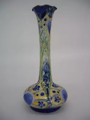 Buy Macintyre Florian Ware  Peacock  Vase Wavy Rim By William Moorcroft Ref 818 • 695£