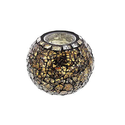 Buy Mosaic Glass Ball Shaped Tea Light Candle Holder Choice Of 4 Colours • 9.99£