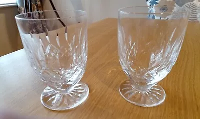 Buy 2 X Vintage Waterford Crystal Lismore Footed Juice Glasses • 29.99£