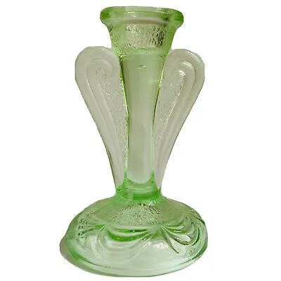 Buy Vintage Bagley Rutland Art Deco Green Glass Candlestick 1930s • 9.99£