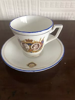 Buy Lovely Sutherland China Art Deco 1937 Coronation Cup & Saucer • 12.99£