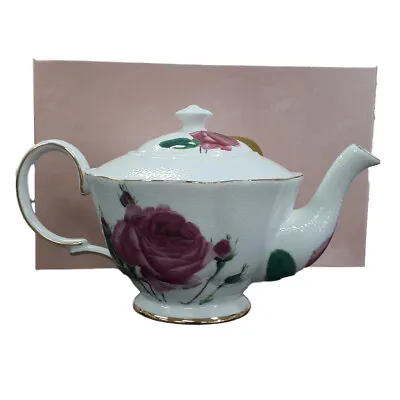 Buy Fine English China Kitchen Teapot PEBBLED ROSE Tea Pot • 34.74£