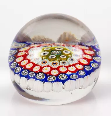 Buy Vintage Italian Murano Concentric Circle Millefiori Glass Paperweight  • 17.99£