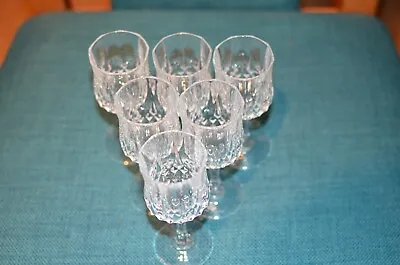 Buy 6 Longchamp Cut Glass Sherry Glasses • 10.40£