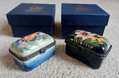 Buy 2 Old Tupton Ware Hand Painted Floral Trinket Boxes • 30£