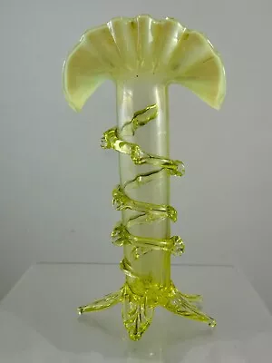 Buy Victorian Vaseline/Uranium Glass Vase • 50£