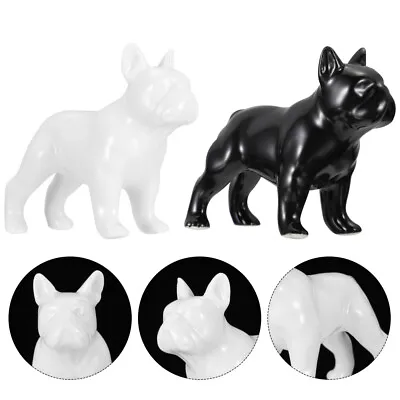 Buy 2 Pcs Ceramic Dog Ornament Delicate Desktop Dog Decor Decorations Delicate • 12.76£