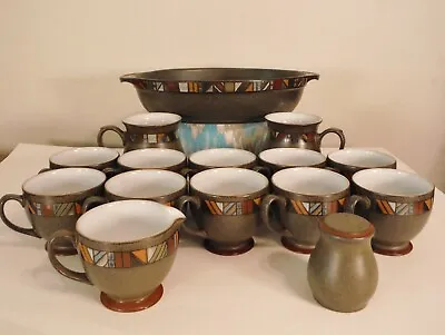 Buy Set Of 15 Denby Marrakesh Cups Mugs Oval Baker Dish Stoneware More Discontinued  • 293.40£