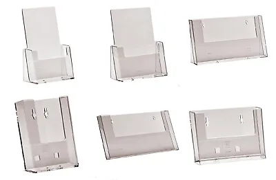 Buy A6 DL A5 A4 Leaflet Holders Counter Stands Wall Displays Flyer Menu Dispensers • 197.09£