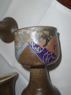 Buy Retro Stoneware Pottery Muledwine Goblets-set Of Four Diane Worthy/crich Pottery • 120£