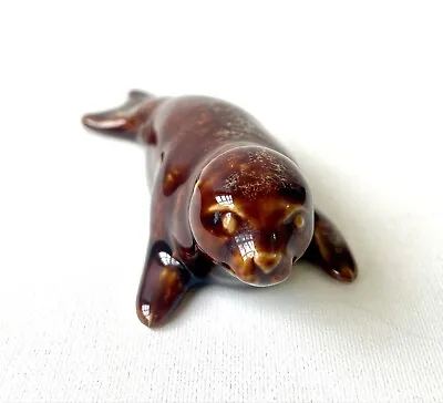 Buy Fosters Pottery Honeycomb Glaze Baby Seal 12cm Long In Excellent Condition • 7.95£