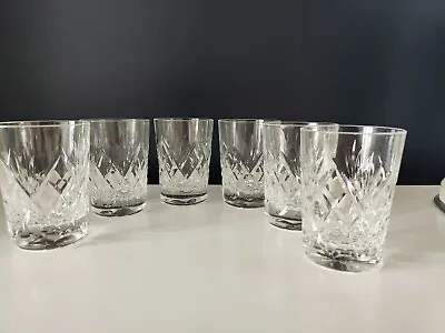 Buy 6 X Vintage Hand Cut Crystal Old Fashioned /Flat Tumblers - Whisky -VGC • 37.50£