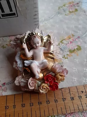 Buy Statue IN Capodimonte Porcelain Figurine Jesus Child Figure Gilt  • 18£