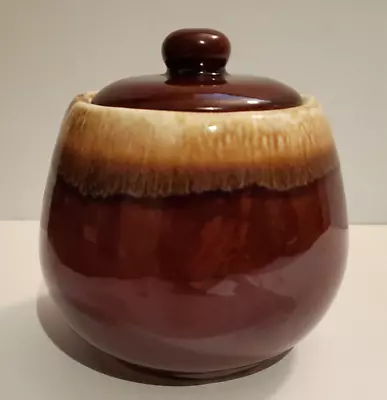 Buy Vintage McCoy Pottery Brown Drip Glaze Sugar Bowl With Lid USA  • 8.38£