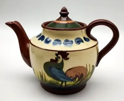 Buy Teapot Longpark Pottery Made In Torquay Motto Ware Cockerel Devon Vtg Watcombe • 14.99£