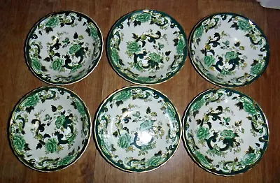 Buy Mason's Patent Ironstone 'Chartreuse' X 6 Cereal Bowls ~ 16cm 6.25  ~ Excellent • 60£