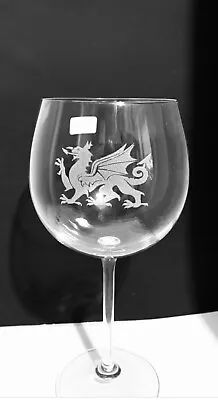 Buy Welsh Dragon Engraved Dartington Crystal Gin Glass With Slate Coaster Gift Set • 15.25£