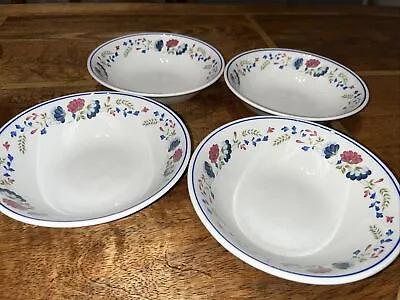 Buy Set Of 4 BHS Priory Tableware Floral Bowls • 14.90£