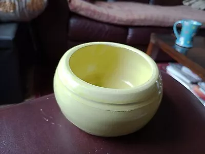 Buy Hand Thrown Studio Pottery Lime Green  Glaze Dish/Bowl Signed. 12cm Dia, 6cmTall • 5£