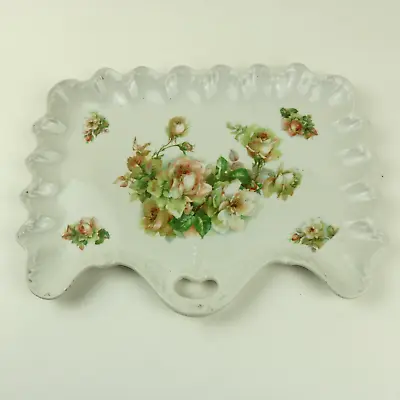 Buy Limoges Dressing Table Tray Roses France H.B. 22x 29cm Unglazed Base • 9.99£