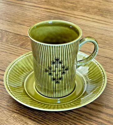 Buy Vintage Arklow Giftware Olive Green Irish Tea Cup & Saucer, Republic Of Ireland • 15.18£