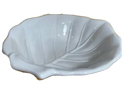 Buy Portugal A Santos White Cabbage Leaf Serving Bowl 9.5  Vintage Ceramic EUC • 12.49£
