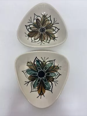 Buy Alison Dunn Cromarty Scotland Hand Painted Dish X2 Studio Pottery B36 • 24.99£