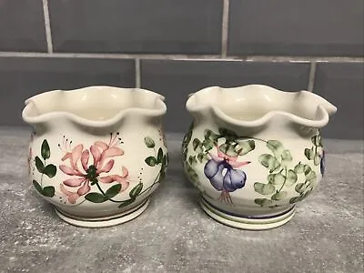 Buy 2 X Vintage Cinque Ports Pottery The Monastery Rye Ceramic House Pot Planter Vas • 24.40£