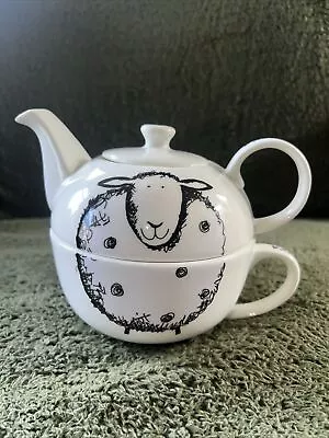 Buy Arthur Wood BACK TO FRONT ANIMALS - SHEEP- TEA FOR ONE Set - Teapot Has Damage • 10£