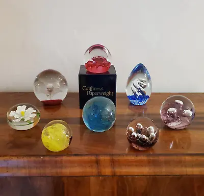 Buy Collection Of 8 Vintage Paperweights Including Isle Of White Caithness Langham • 25£