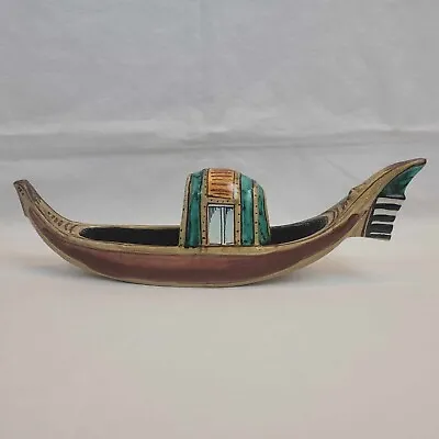 Buy Venetian Gondola Boat Statue Porcelain Made In Italy Venice • 8.99£