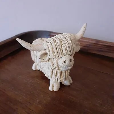 Buy Vintage Studio Pottery Cow Ornament • 6£