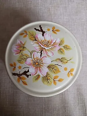 Buy Pretty Vintage Sadler Apple Blossom England Floral Lidded Jar Trinket Box • 0.99£