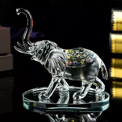 Buy Clear Crystal Elephant Ornament Statue Cut Glass African Swarovski • 27.95£