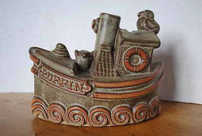 Buy Tremar Cornish  Studio Pottery Fishing Boat  Puffin   Money Box / Bank • 16£