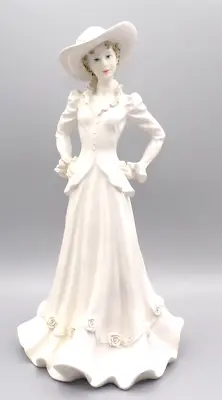 Buy Large Ceramic Figure Edwardian Lady With Applied Roses To Skirt Capodimonte • 27.99£
