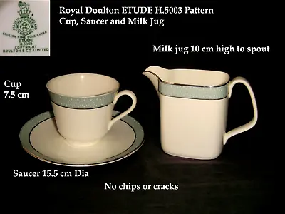 Buy ROYAL DOULTON ETUDE Fine Bone China Cup, Saucer & Milk Jug  • 9.99£