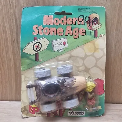 Buy 1990s Vintage Kid's Goods Toys Modern Stone Age Go Kart & Figure Sealed Carded • 9.98£